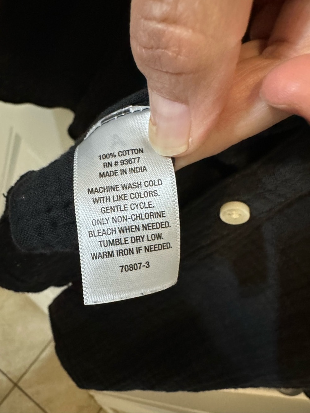 a.n.a Black Button-Front Gauze Shirt - Picture 5 of 5